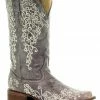Corral Women's Brown Crater Embroidered Cowgirl Boots - Square Toe -Corral Boots Shop 0450P9 41 P1