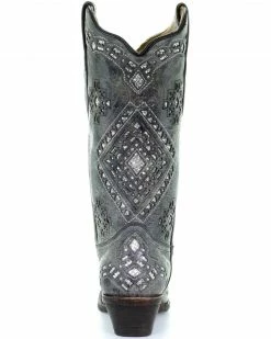 Corral Women's Glitter Inlay Western Boots Black Distressed 13 Corral Women's Glitter Inlay Western Boots Black Distressed -Corral Boots Shop 0455H3 VL BK
