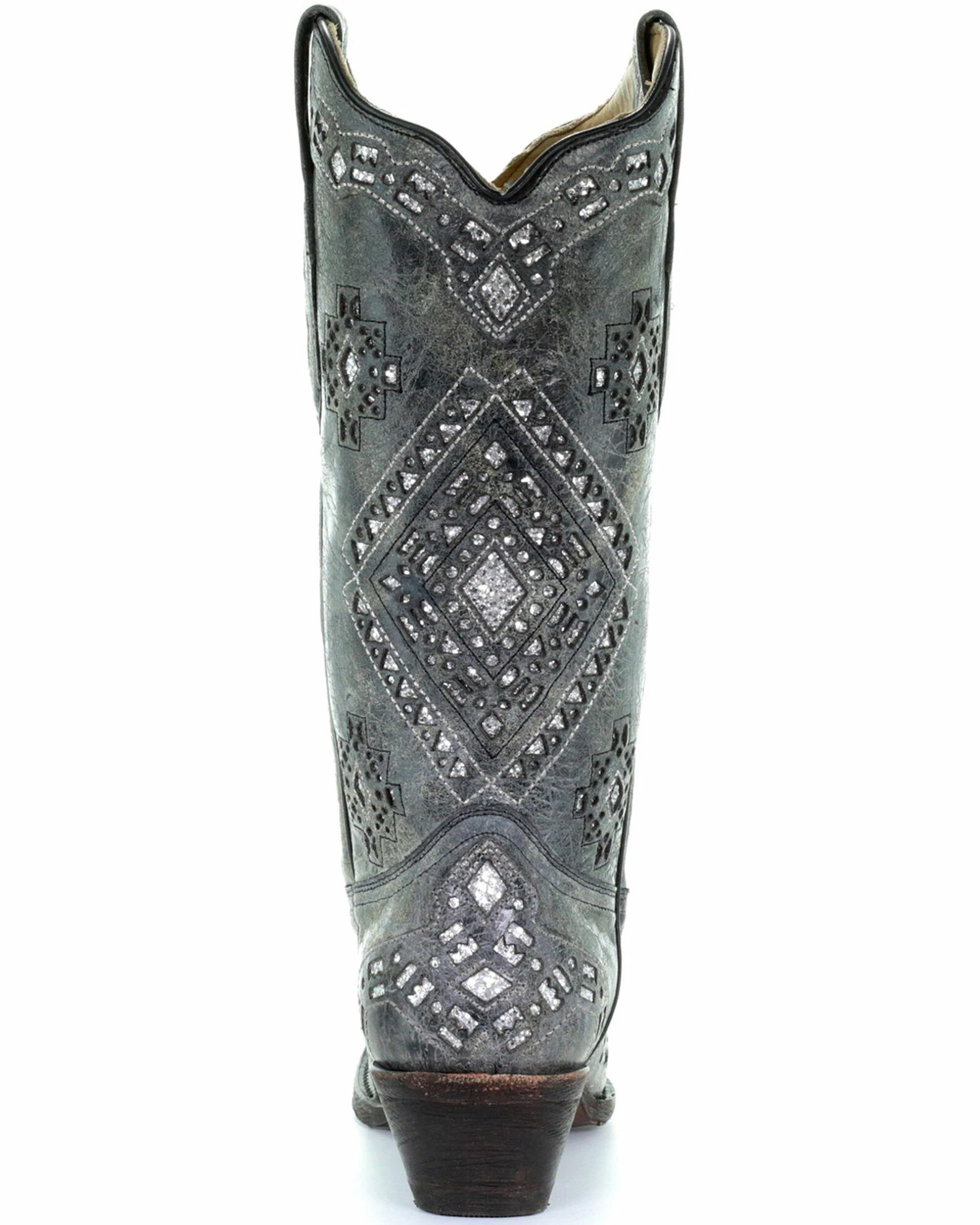 Corral Women's Glitter Inlay Western Boots Black Distressed 7 Corral Women's Glitter Inlay Western Boots Black Distressed - Image 5