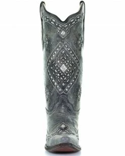 Corral Women's Glitter Inlay Western Boots Black Distressed 12 Corral Women's Glitter Inlay Western Boots Black Distressed -Corral Boots Shop 0455H3 VL FT