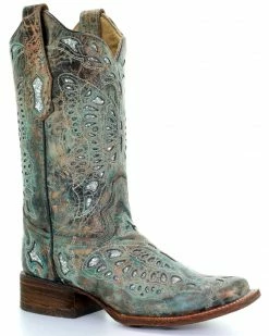 Corral Women's Metallic Bronze Glitter Butterfly Cowgirl Boots - Square Toe 13 Corral Women's Metallic Bronze Glitter Butterfly Cowgirl Boots - Square Toe -Corral Boots Shop 0456V3 14 P1 1