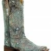Corral Women's Metallic Bronze Glitter Butterfly Cowgirl Boots - Square Toe -Corral Boots Shop 0456V3 14 P1