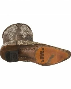 Corral Brown Crater With Bone Embroidery Cowgirl Boots - Snip Toe For Women's -Corral Boots Shop 045S76 41 BM