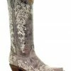 Corral Brown Crater With Bone Embroidery Cowgirl Boots - Snip Toe For Women's -Corral Boots Shop 045S76 41 P1