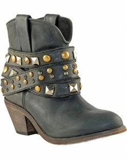 Corral Women's Urban Studded Strap Fashion Boots Black 17 Corral Women's Urban Studded Strap Fashion Boots Black -Corral Boots Shop 2000114874 001 P1 1