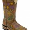 Corral Girls' Colorful Floral Embroidered Western Boots Brown 1 Corral Girls' Colorful Floral Embroidered Western Boots Brown -Corral Boots Shop 2000213137 200 P1