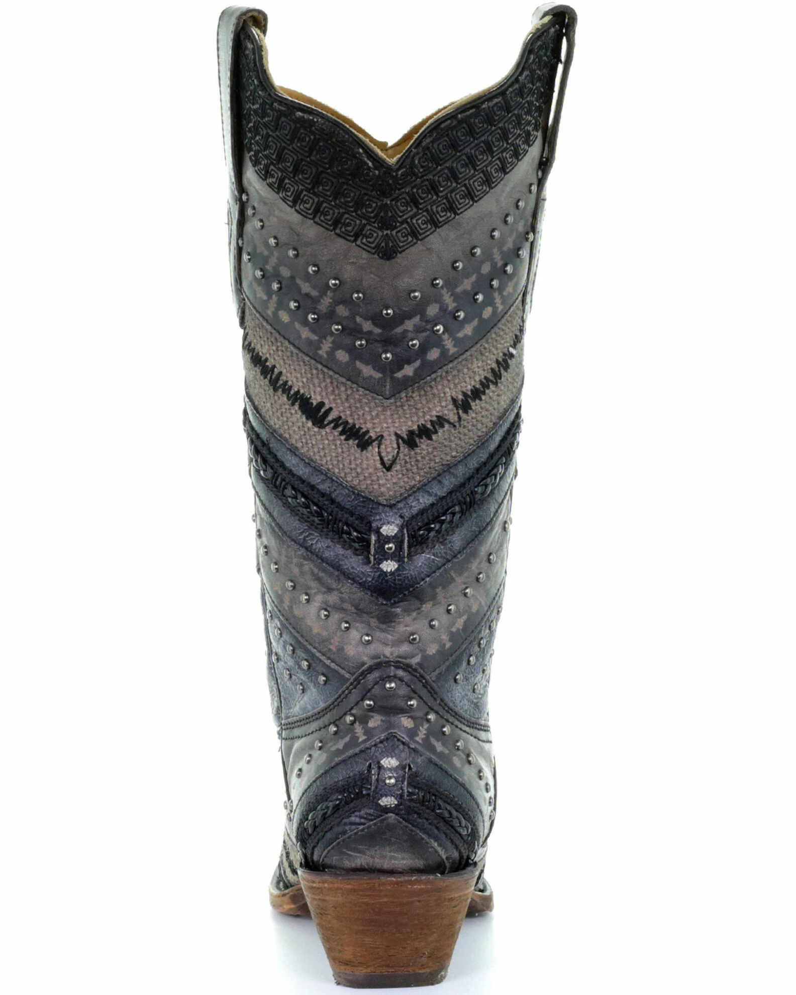 Corral Women's Embroidery And Stud Accent Boots - Snip Toe Grey 7 Corral Women's Embroidery And Stud Accent Boots - Snip Toe Grey - Image 5