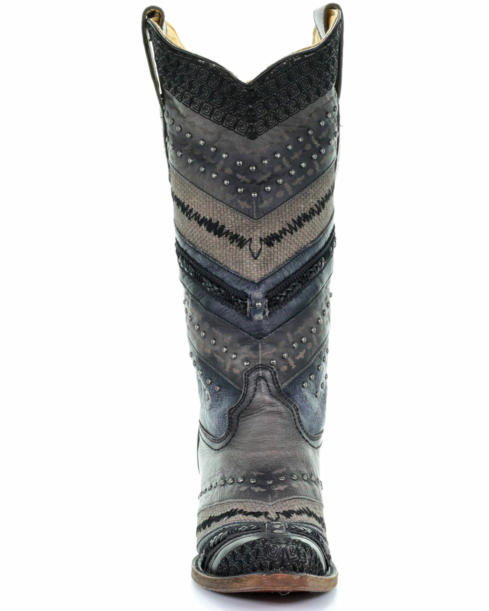 Corral Women's Embroidery And Stud Accent Boots - Snip Toe Grey 6 Corral Women's Embroidery And Stud Accent Boots - Snip Toe Grey - Image 4