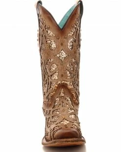 Corral Women's Orix Glitter Inlay & Studded Cowgirl Boots - Square Toe -Corral Boots Shop 2000229513 200 FT