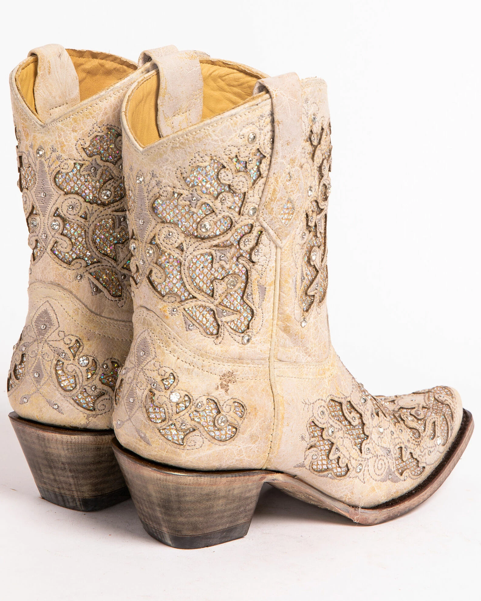 Corral Women's Metallic Glitter Inlay & Crystal Boots - Snip Toe 9 Corral Women's Metallic Glitter Inlay & Crystal Boots - Snip Toe - Image 7