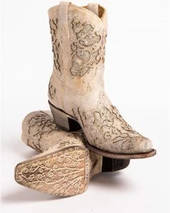 Corral Women's Metallic Glitter Inlay & Crystal Boots - Snip Toe 15 Corral Women's Metallic Glitter Inlay & Crystal Boots - Snip Toe -Corral Boots Shop 2000241024 100 BM