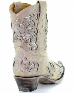 Corral Women's Metallic Glitter Inlay & Crystal Boots - Snip Toe 17 Corral Women's Metallic Glitter Inlay & Crystal Boots - Snip Toe -Corral Boots Shop 2000241024 100 D2