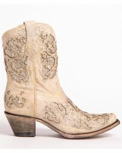 Corral Women's Metallic Glitter Inlay & Crystal Boots - Snip Toe 13 Corral Women's Metallic Glitter Inlay & Crystal Boots - Snip Toe -Corral Boots Shop 2000241024 100 LT