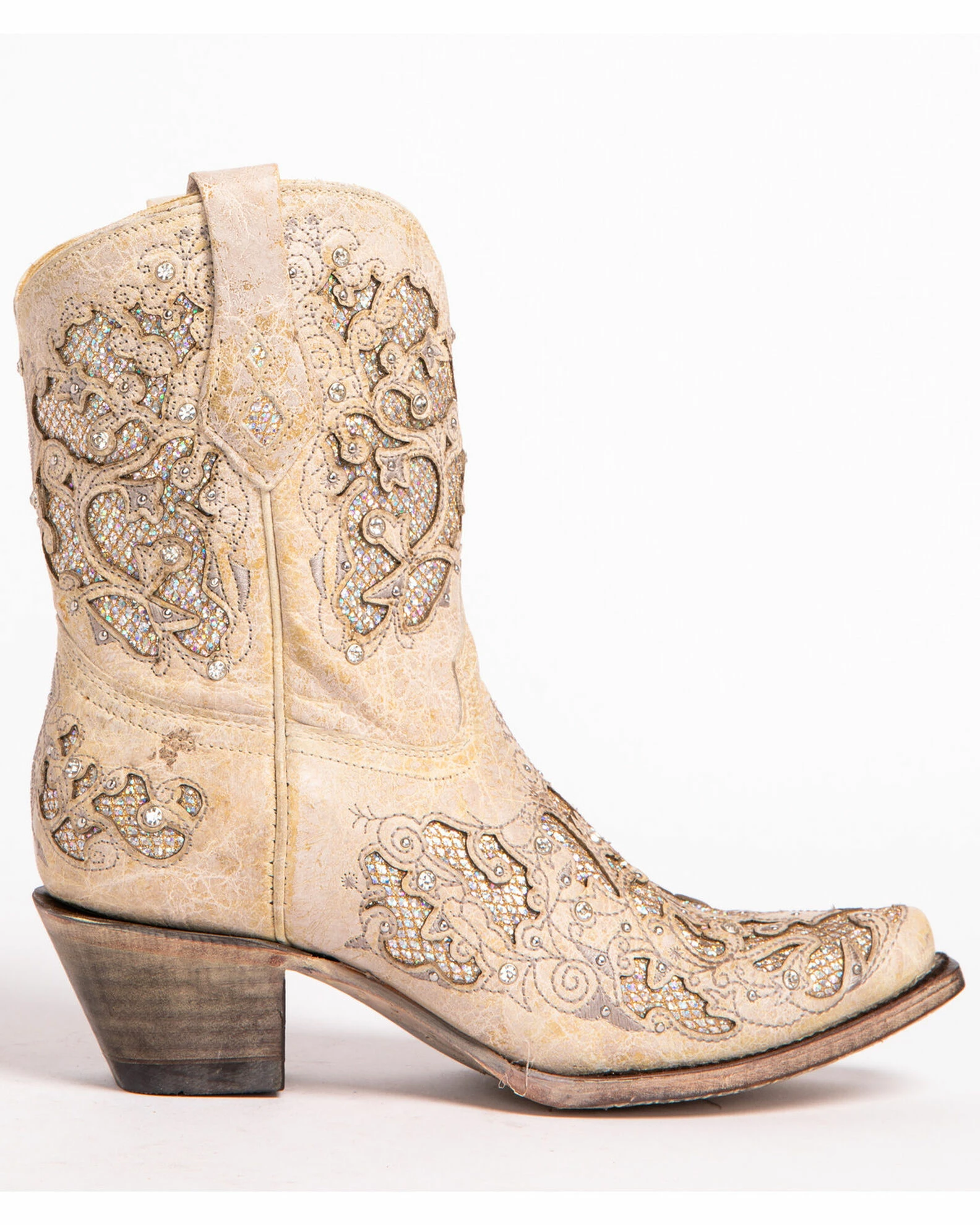 Corral Women's Metallic Glitter Inlay & Crystal Boots - Snip Toe 6 Corral Women's Metallic Glitter Inlay & Crystal Boots - Snip Toe - Image 4