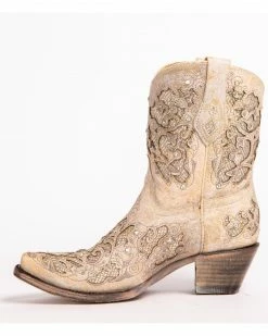 Corral Women's Metallic Glitter Inlay & Crystal Boots - Snip Toe 12 Corral Women's Metallic Glitter Inlay & Crystal Boots - Snip Toe -Corral Boots Shop 2000241024 100 RT