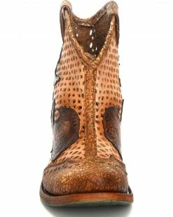 Corral Women's Galapagos Laser Cutout Booties - Round Toe -Corral Boots Shop 2000241039 271 FT