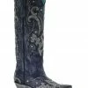 Corral Women's Tall Studded Overlay & Crystals Cowgirl Boots - Snip Toe -Corral Boots Shop 2000253796 001 P1