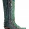 Corral Women's Turquoise Full Python Woven Cowgirl Boots - Snip Toe 2 Corral Women's Turquoise Full Python Woven Cowgirl Boots - Snip Toe -Corral Boots Shop 2000253807 440 P1
