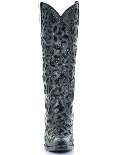 Corral Women's Floral Inlay Western Boots - Snip Toe -Corral Boots Shop 2000274387 001 P5
