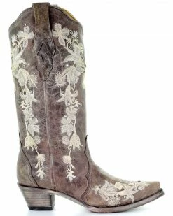 Alternative view of Corral Women's Flower Embroidery Western Boots - Snip Toe