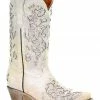 Corral Girls' White Glitter Inlay Boots - Snip Toe -Corral Boots Shop 2000276657 100 P1