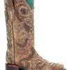 Corral Women's Brown Overlay Western Boots - Square Toe -Corral Boots Shop 2000288049 200 P1