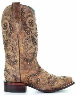 Corral Women's Brown Overlay Western Boots - Square Toe 8 Corral Women's Brown Overlay Western Boots - Square Toe -Corral Boots Shop 2000288049 200 P2