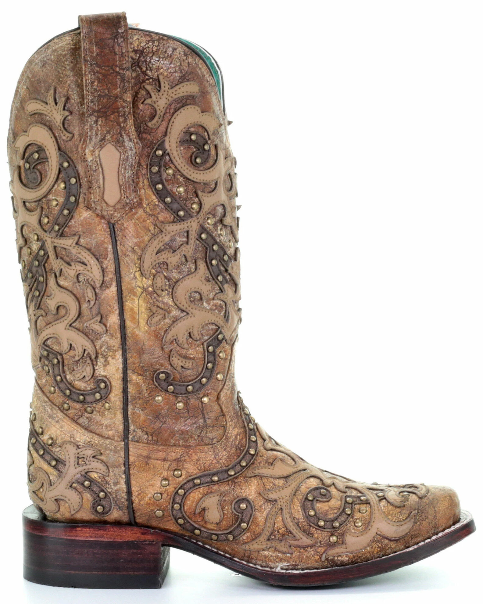 Corral Women's Brown Overlay Western Boots - Square Toe 4 Corral Women's Brown Overlay Western Boots - Square Toe - Image 2