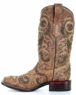 Corral Women's Brown Overlay Western Boots - Square Toe 9 Corral Women's Brown Overlay Western Boots - Square Toe -Corral Boots Shop 2000288049 200 P3