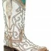 Corral Women's White Glitter Inlay Western Boots - Square Toe -Corral Boots Shop 2000288063 103 P1