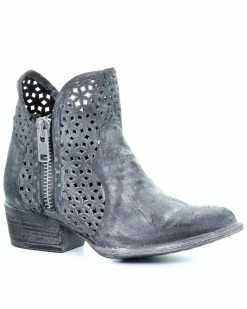 Corral Women's Grey Cutout Fashion Booties - Round Toe