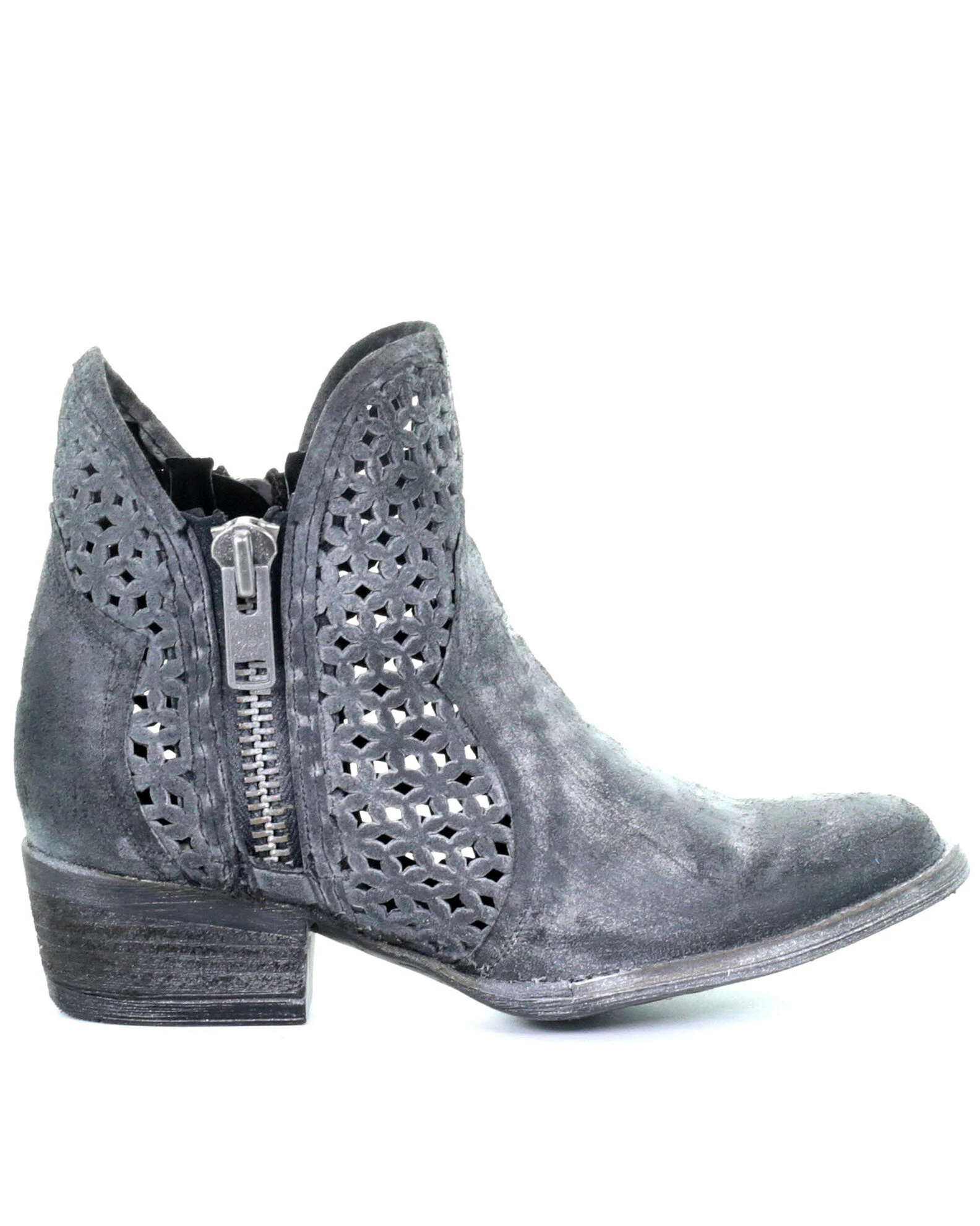 Corral Women's Grey Cutout Fashion Booties - Round Toe 4 Corral Women's Grey Cutout Fashion Booties - Round Toe - Image 2