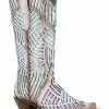 Corral Women's White Bright Inlay Western Boots - Snip Toe -Corral Boots Shop 2000288136 100 P1