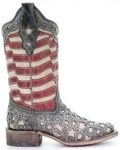 Alternative view of Corral Women's Blue Jeans Stars & Stripes Western Boots - Square Toe