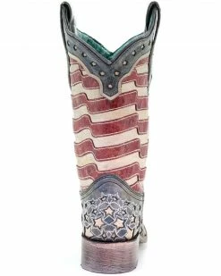 Corral Women's Blue Jeans Stars & Stripes Western Boots - Square Toe 10 Corral Women's Blue Jeans Stars & Stripes Western Boots - Square Toe -Corral Boots Shop 2000288139 400 P4