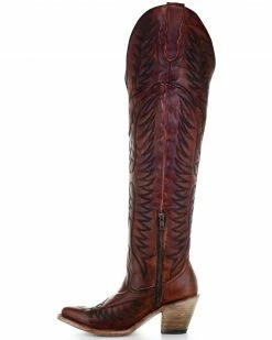Corral Women's Embroidered Leather Tall Western Boots - Round Toe -Corral Boots Shop 2000288144 235 P3