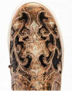 Corral Women's Floral Embroidered Glitter Inlay Sneakers Black -Corral Boots Shop 2000288157 001 P6