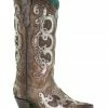Corral Women's Grey Overlay Western Boots - Snip Toe Brown 1 Corral Women's Grey Overlay Western Boots - Snip Toe Brown -Corral Boots Shop 2000288164 200 P1