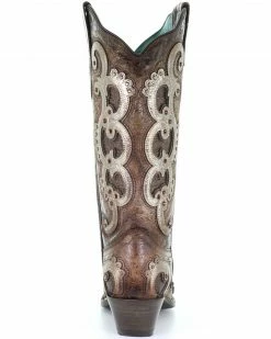 Corral Women's Grey Overlay Western Boots - Snip Toe Brown 11 Corral Women's Grey Overlay Western Boots - Snip Toe Brown -Corral Boots Shop 2000288164 200 P4