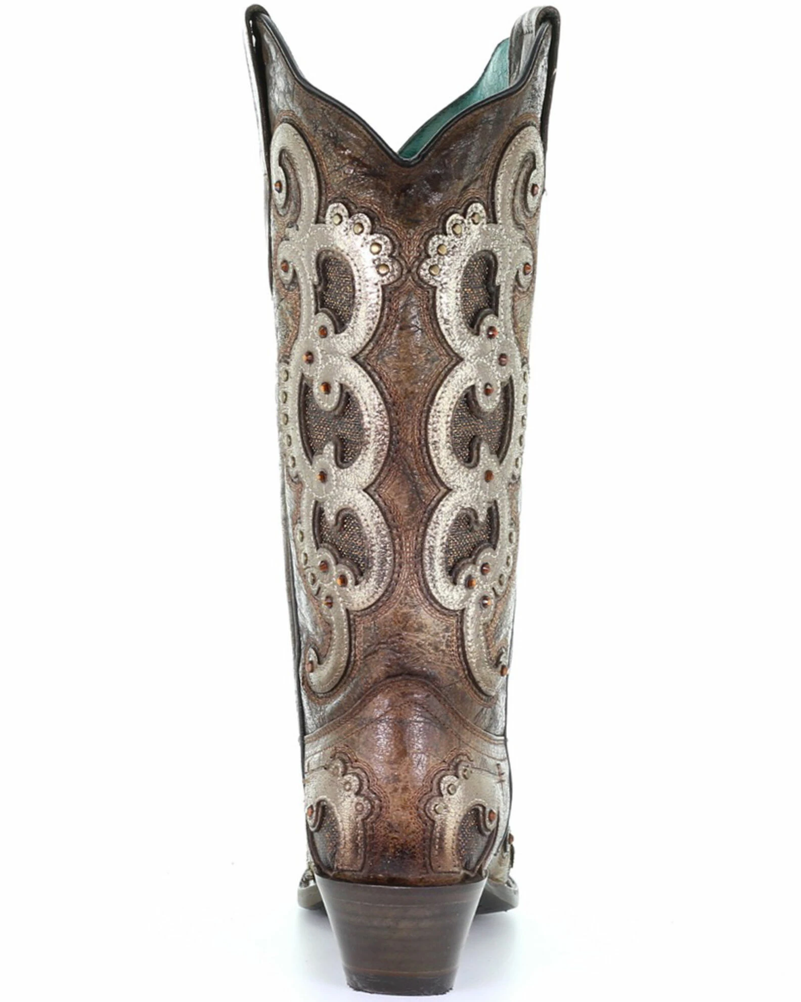 Corral Women's Grey Overlay Western Boots - Snip Toe Brown 6 Corral Women's Grey Overlay Western Boots - Snip Toe Brown - Image 4