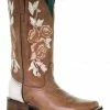 Corral Women's Honey Floral Western Boots - Square Toe Tan 1 Corral Women's Honey Floral Western Boots - Square Toe Tan -Corral Boots Shop 2000292395 280 P1