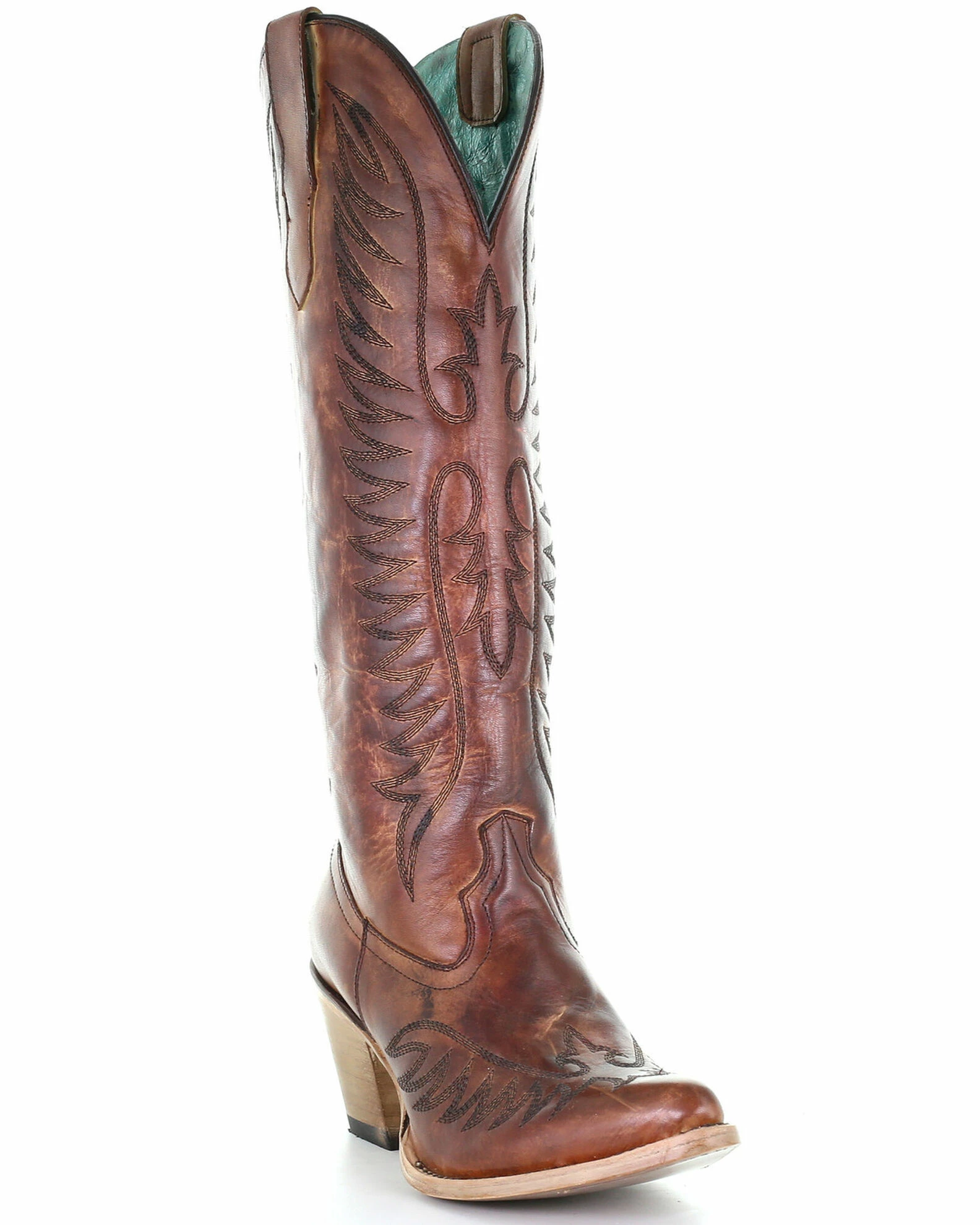 Corral Women's Cognac Embroidery Western Boots - Round Toe 3 Corral Women's Cognac Embroidery Western Boots - Round Toe