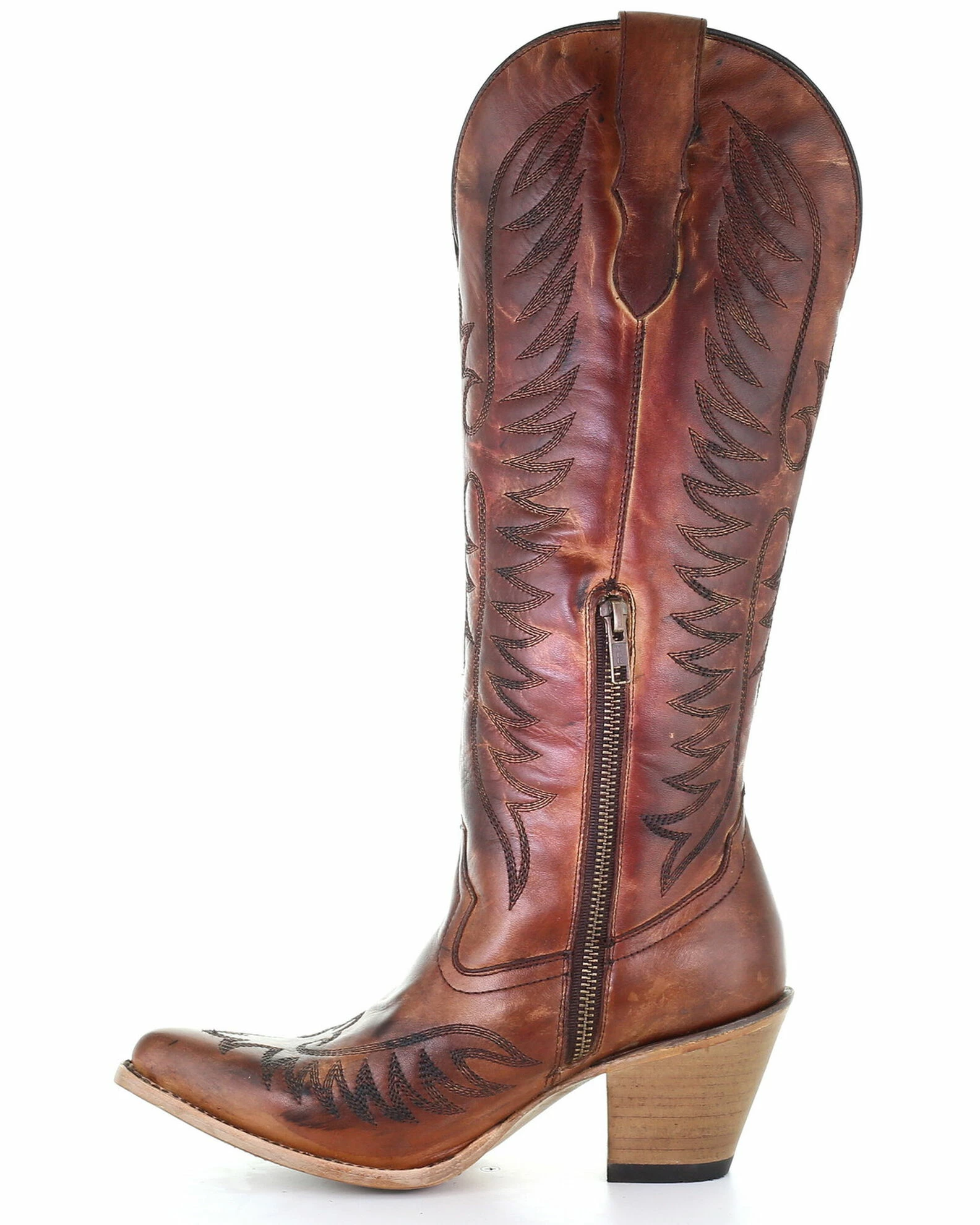 Corral Women's Cognac Embroidery Western Boots - Round Toe 5 Corral Women's Cognac Embroidery Western Boots - Round Toe - Image 3