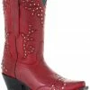 Corral Women's Studded Red Embroidery Western Boots - Snip Toe -Corral Boots Shop 2000293463 600 P1