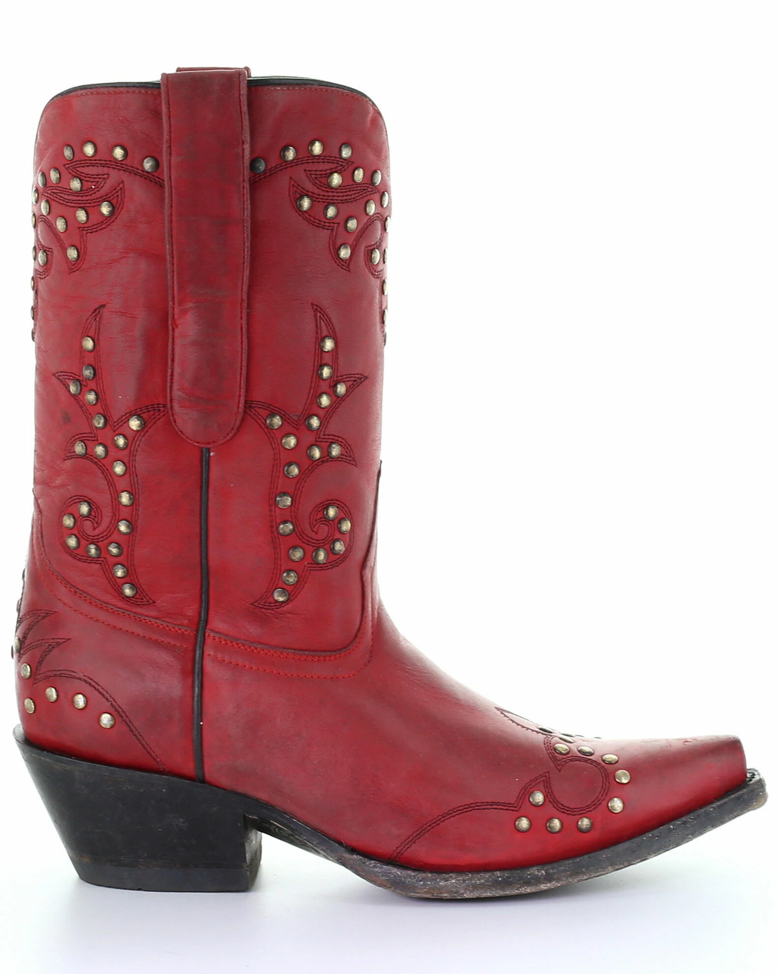 Corral Women's Studded Red Embroidery Western Boots - Snip Toe 4 Corral Women's Studded Red Embroidery Western Boots - Snip Toe - Image 2