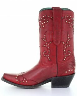 Corral Women's Studded Red Embroidery Western Boots - Snip Toe 11 Corral Women's Studded Red Embroidery Western Boots - Snip Toe -Corral Boots Shop 2000293463 600 P3