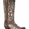 Corral Women's Brown Metallic Inlay Western Boots - Snip Toe -Corral Boots Shop 2000293464 200 P1