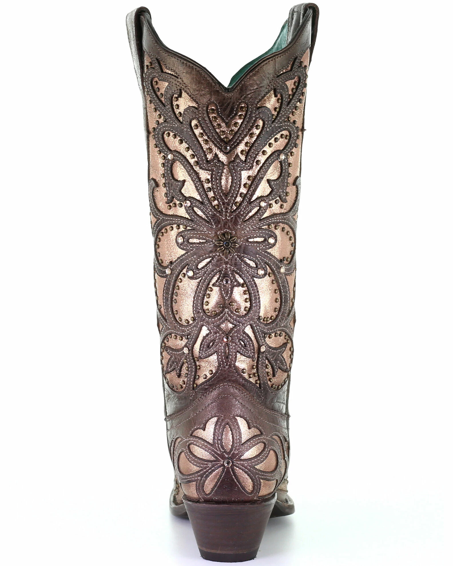 Corral Women's Brown Metallic Inlay Western Boots - Snip Toe 6 Corral Women's Brown Metallic Inlay Western Boots - Snip Toe - Image 4