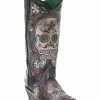 Corral Women's Sugar Skull Embroidery Western Boots - SnipToe Black -Corral Boots Shop 2000293472 001 P1