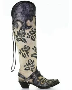Alternative view of Corral Women's Rose Embroidery Western Boots - Snip Toe